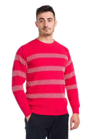 Awaii: camiseta de hombre de cuello redondo en algodón con motivos de panal