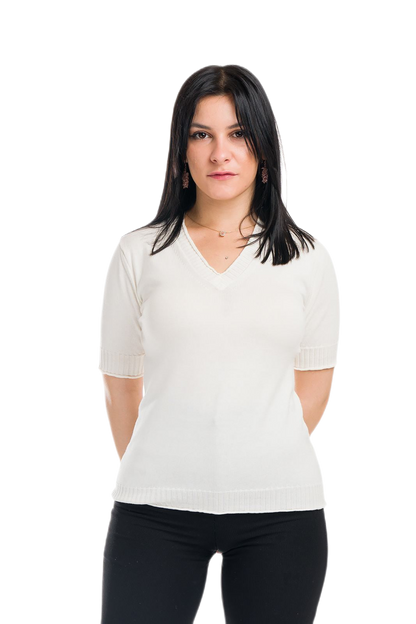 Helen: camiseta de mujer de manga corta de verano en algodón gasificado