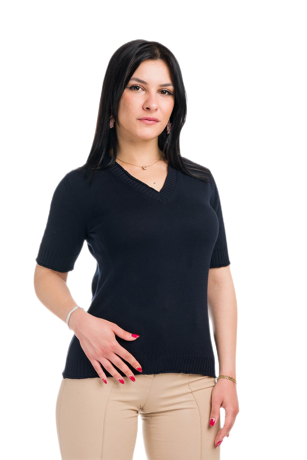 Helen: camiseta de mujer de manga corta de verano en algodón gasificado