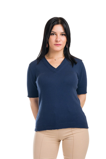 Helen: camiseta de mujer de manga corta de verano en algodón gasificado