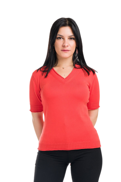 Helen: camiseta de mujer de manga corta de verano en algodón gasificado