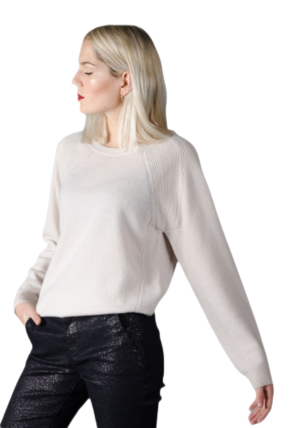 Luisa: suéter feminino em lã merino e cashmere