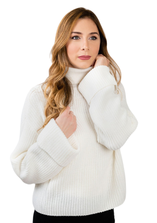 Giorgia: suéter feminino de gola alta