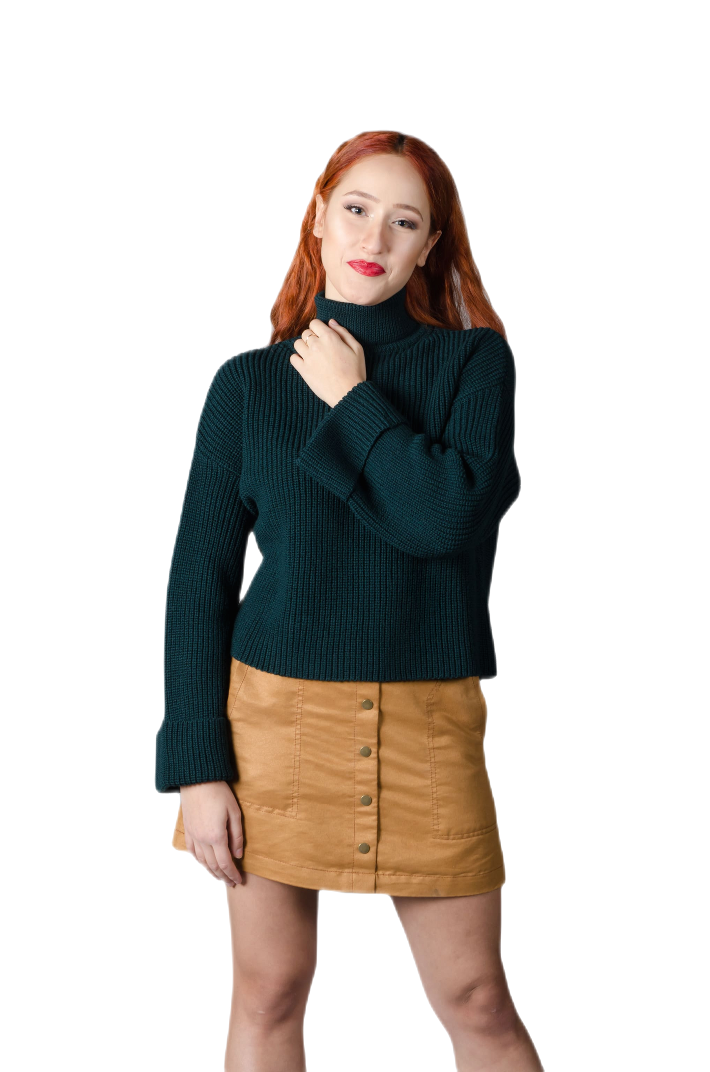 Giorgia: suéter feminino de gola alta