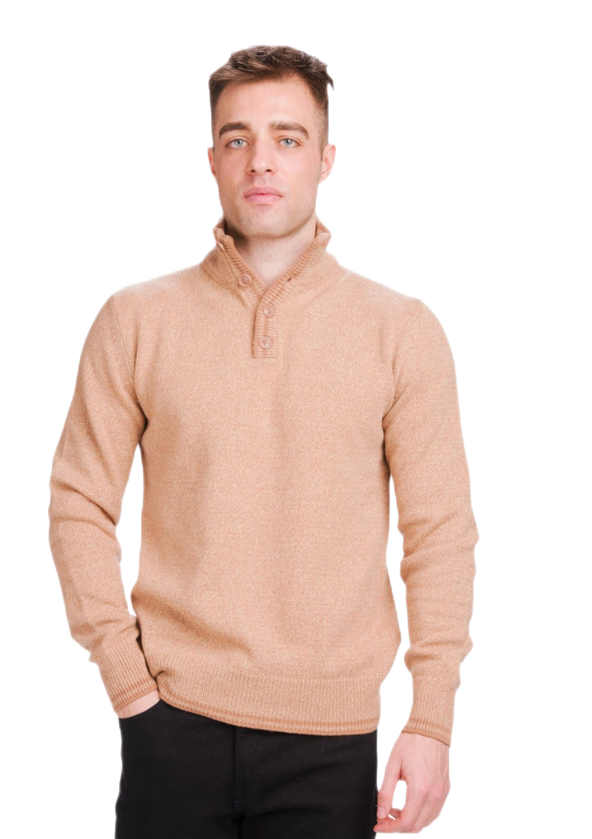 Mulino: suéter masculino em lã e cashmere