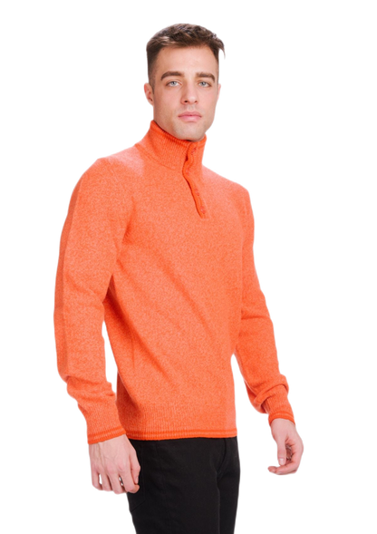 Mulino: suéter masculino em lã e cashmere