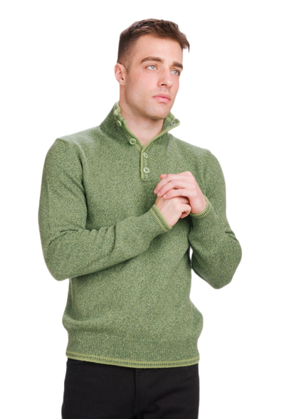 Mulino: suéter masculino em lã e cashmere