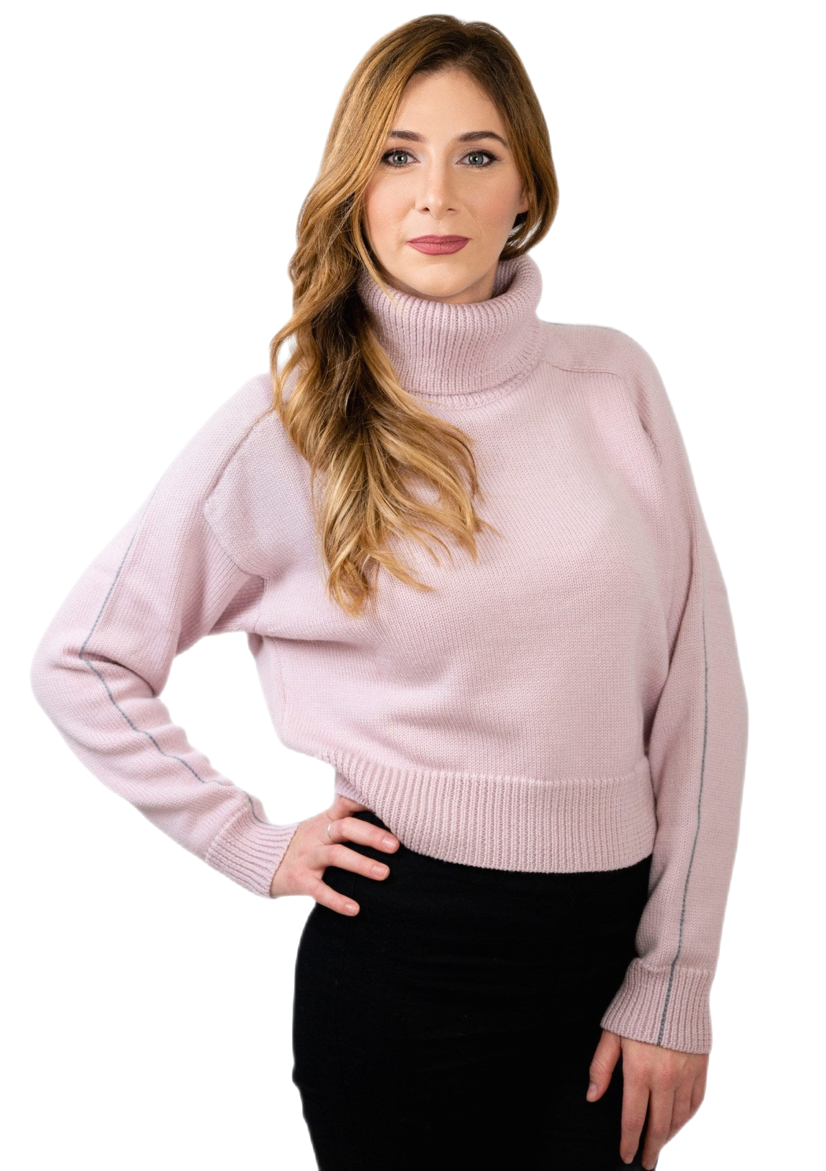 Tessa: women's turtleneck sweater in pure wool