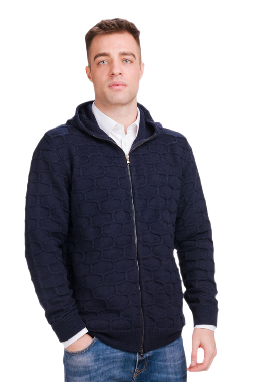 Hood Murales: cardigã masculino com capuz