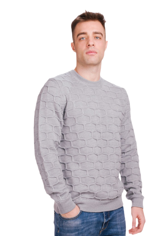 Murais: suéter masculino esportivo com gola redonda