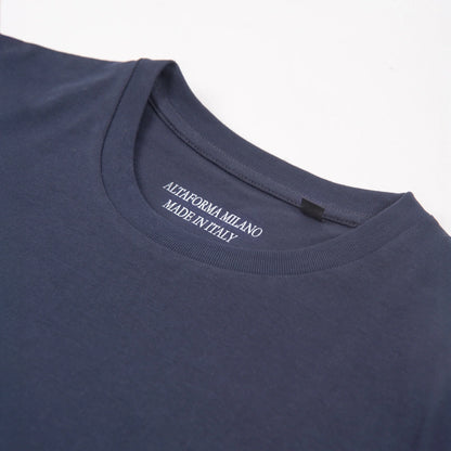 Marzamemi: men's Muscle Fit navy blue t-shirt
