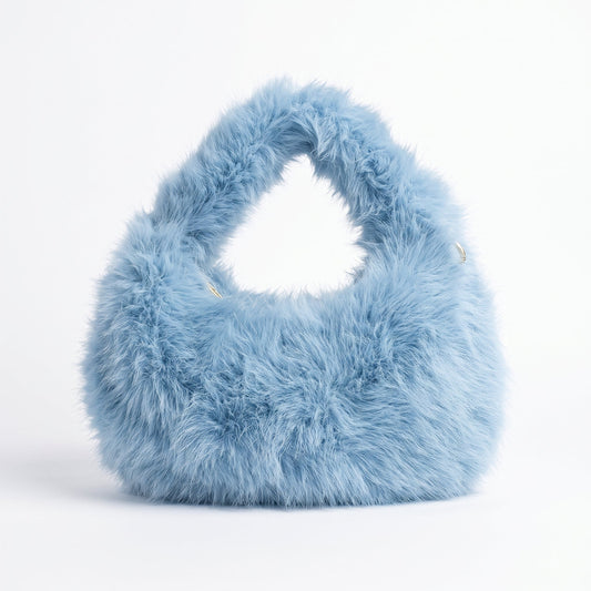 Mini-Hobo-Tasche aus Kunstpelz