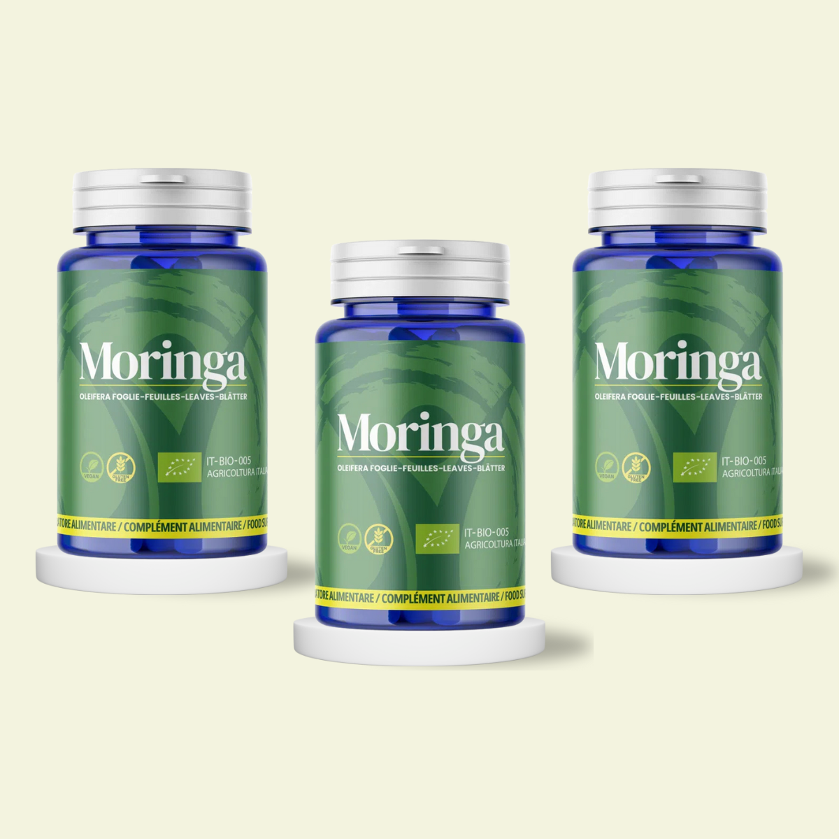 Moringa Oleifera Bio in capsule - confezione da 3 pezzi