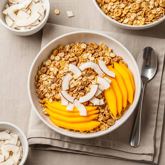 Crunchy Organic Mango and Coconut Muesli | Gluten-Free, No Added Sugars 200g