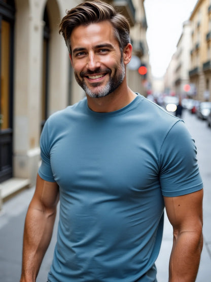 Lerici : t-shirt homme Muscle Fit en pur coton