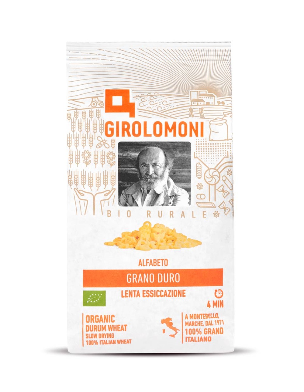 Alfabeto BIO trafilatura rugosa - Girolomoni