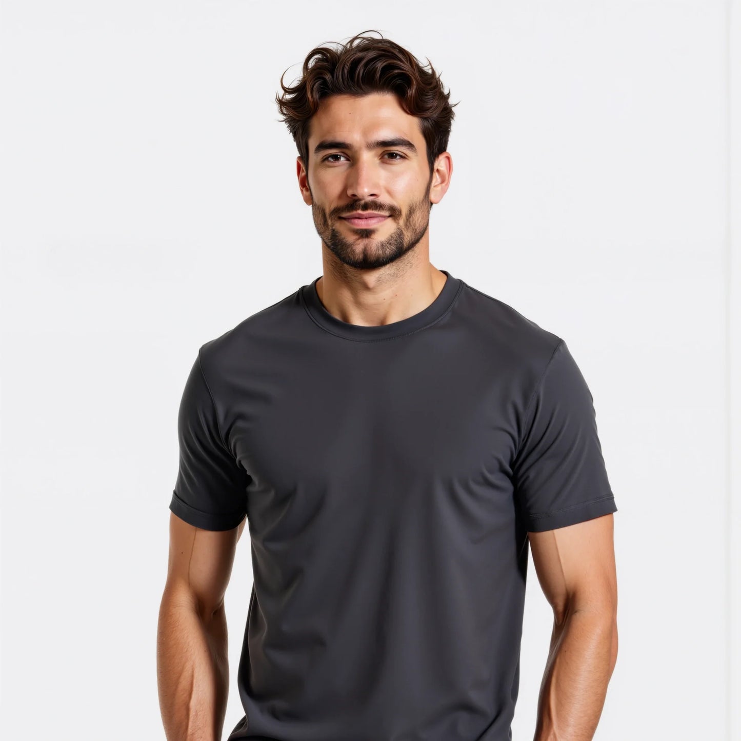 Paraggi: men's Muscle Fit t-shirt dark gray