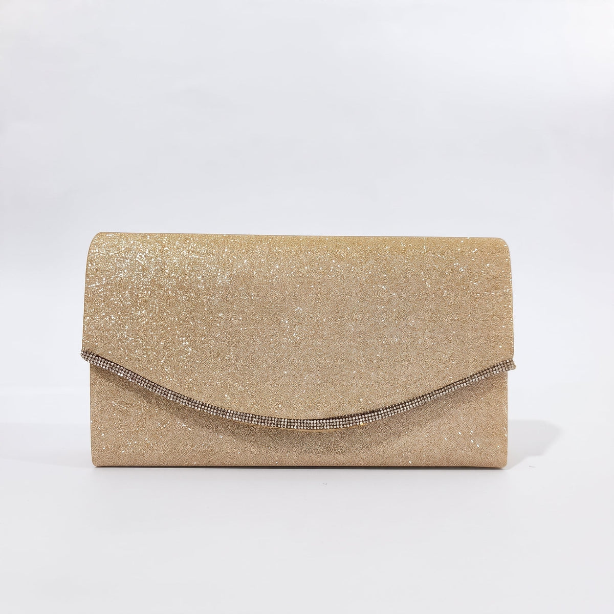 Clutch envelope com strass dourado