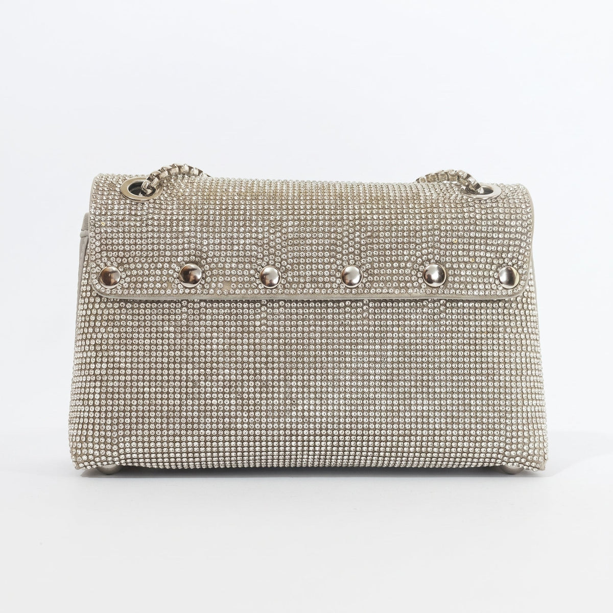 Clutch com strass decorativos