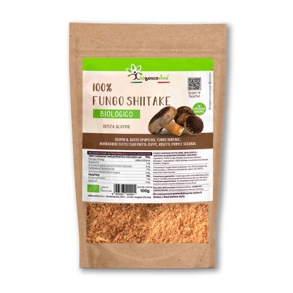 100% Cogumelo Shiitake em pó ORGÂNICO - 100g