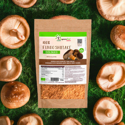100% Cogumelo Shiitake em pó ORGÂNICO - 100g