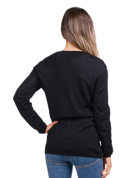 Papaia: cardigã feminino fino em lã e seda