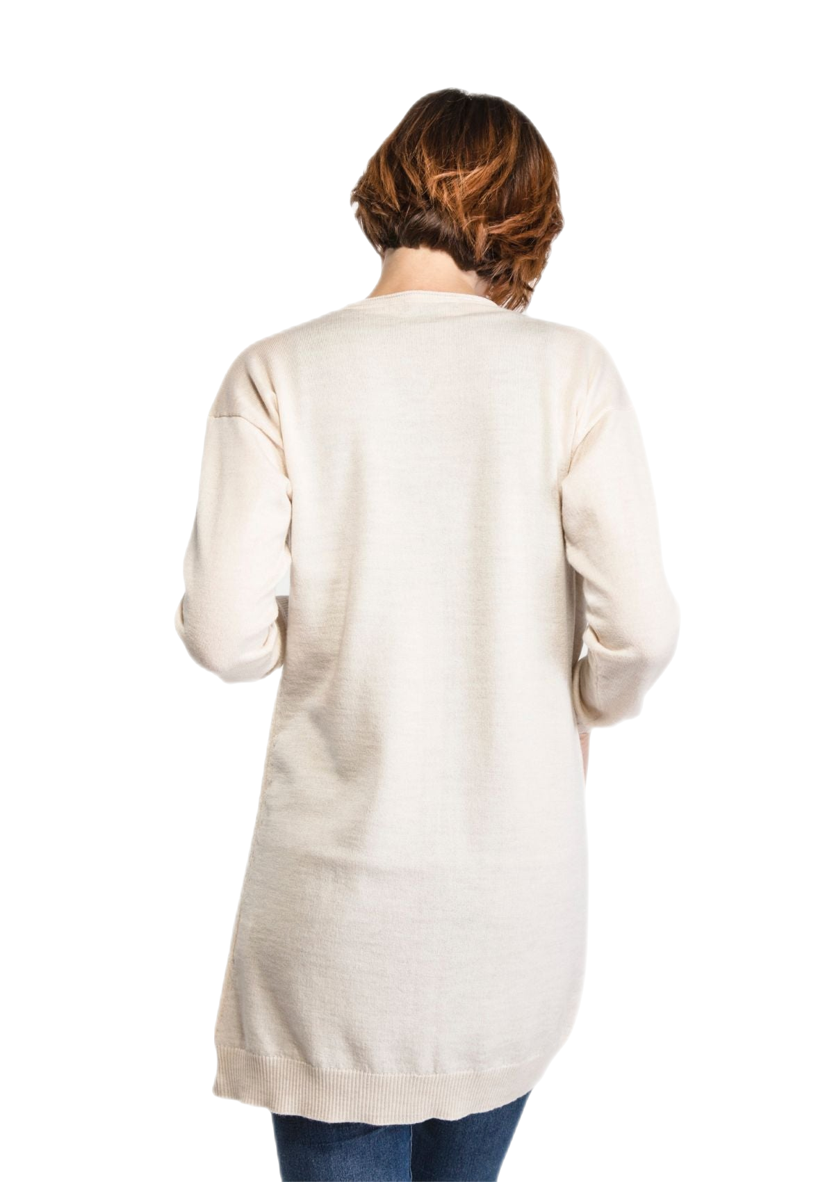 Vale: cardigã longo feminino em lã merino