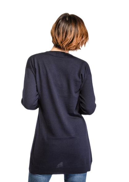 Vale: cardigã longo feminino em lã merino