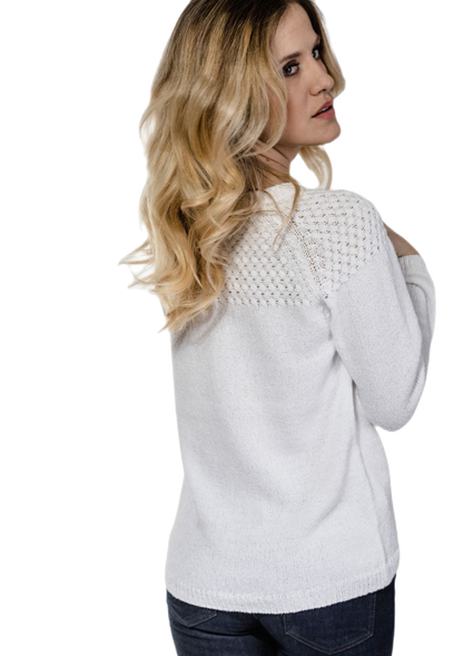 Susy: camiseta de mujer en algodón con escote barco y mangas raglán