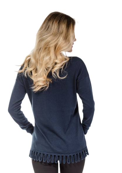 Claire: blusa feminina em algodão e cashmere