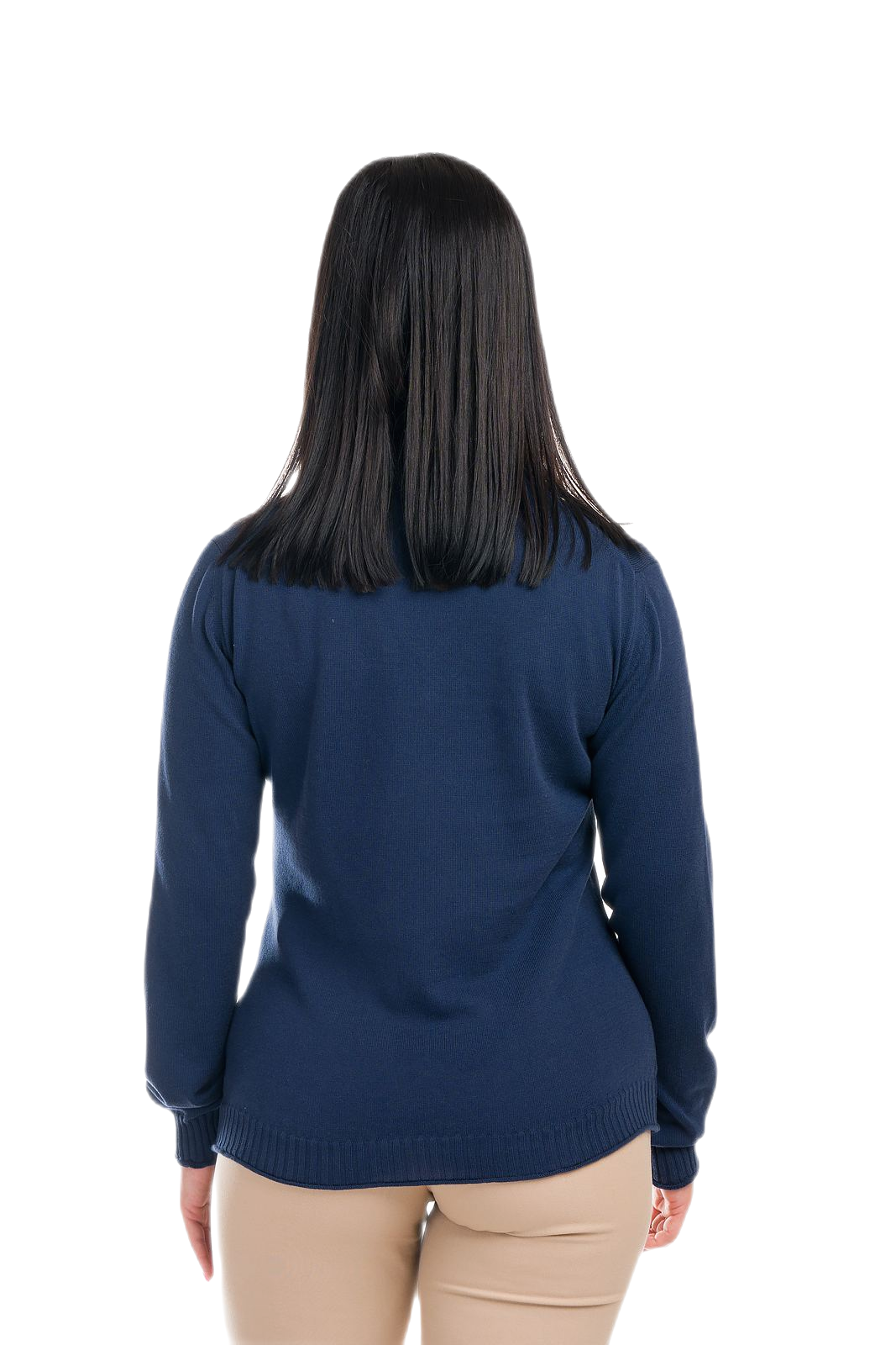 Hilary: camiseta de mujer de manga larga en algodón gasificado con escote en V