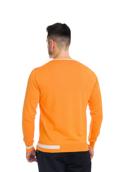 Formentera: camiseta de hombre de cuello redondo en algodón con inserciones a contraste