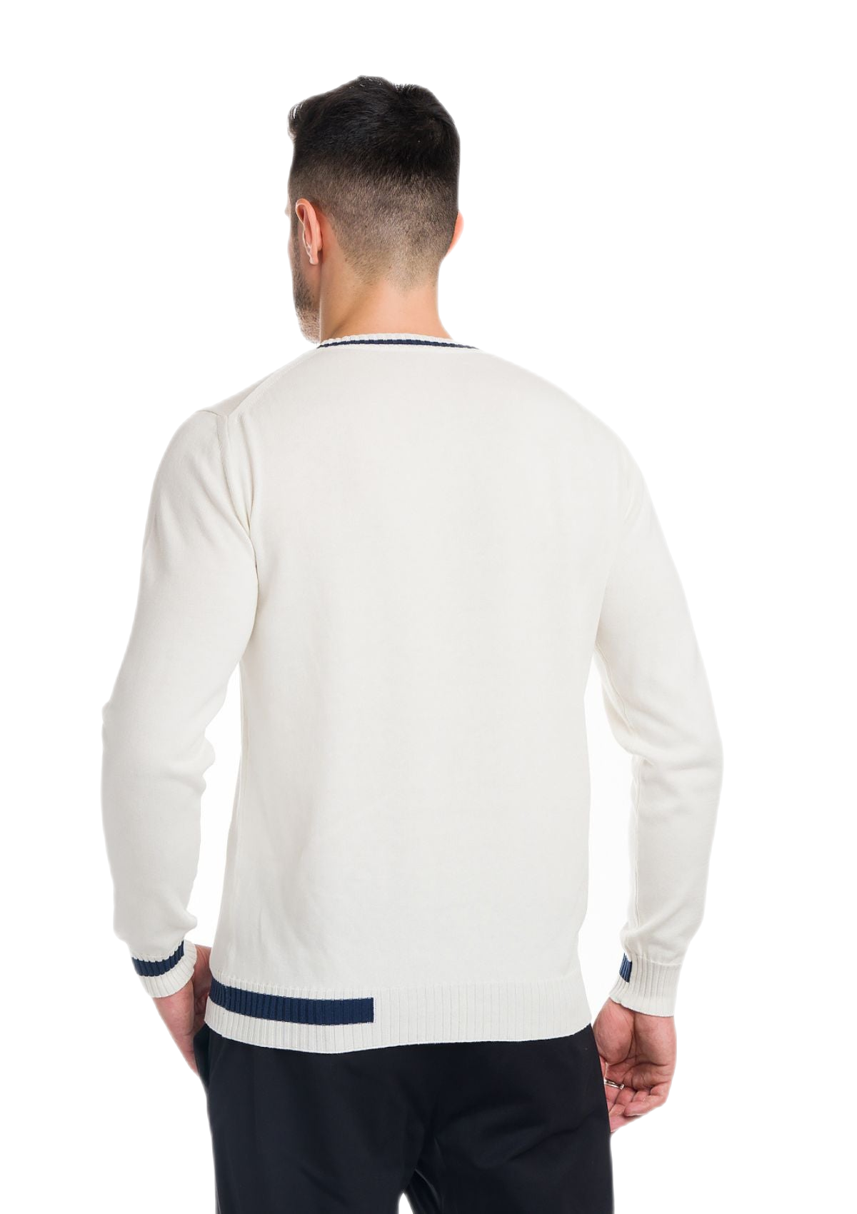 Formentera: camiseta de hombre de cuello redondo en algodón con inserciones a contraste