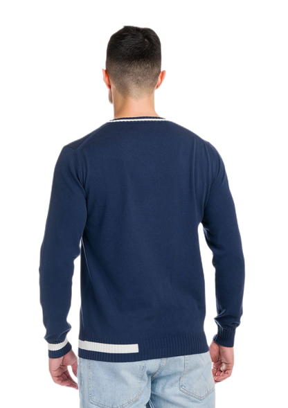 Formentera: camiseta de hombre de cuello redondo en algodón con inserciones a contraste