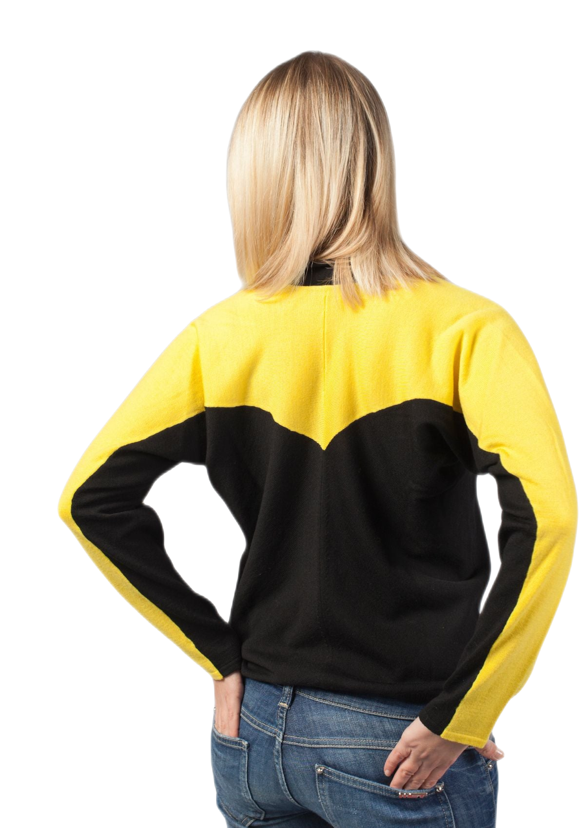 Rondine: camiseta de mujer raglán bicolor con mangas murciélago