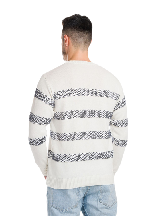Awaii: camiseta de hombre de cuello redondo en algodón con motivos de panal