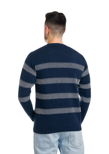 Awaii: camiseta de hombre de cuello redondo en algodón con motivos de panal