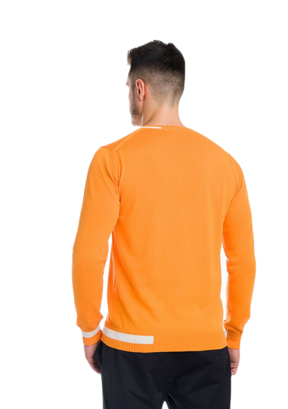 Ibiza: camiseta de hombre en algodón orgánico con cuello en V e inserciones a contraste