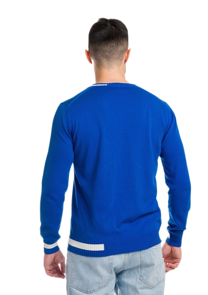 Ibiza: camiseta de hombre en algodón orgánico con cuello en V e inserciones a contraste