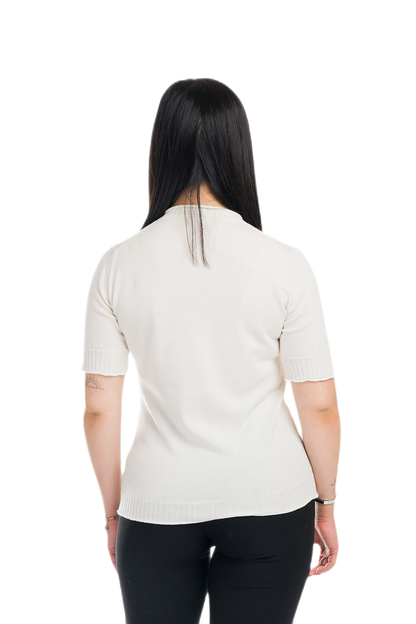 Helen: camiseta de mujer de manga corta de verano en algodón gasificado