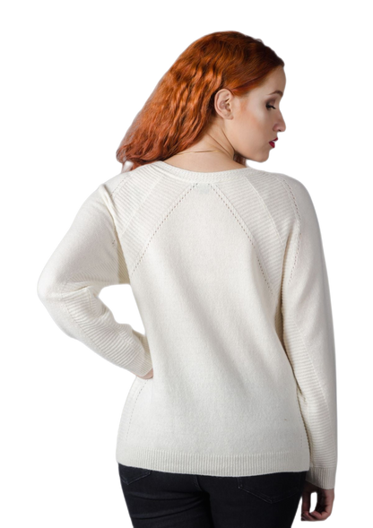 Luisa: suéter feminino em lã merino e cashmere