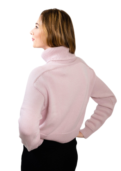 Tessa: women's turtleneck sweater in pure wool