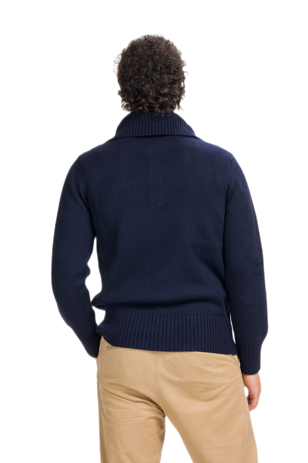 Stone: jersey de hombre de cuello alto con botones en tejido de punto trenzado