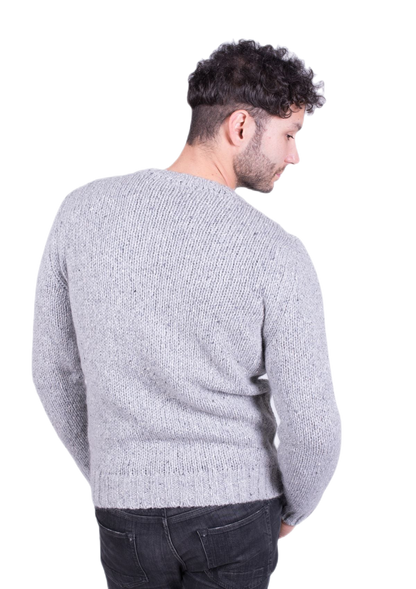 Tartan: jersey de hombre de cuello redondo en lana, seda y mohair