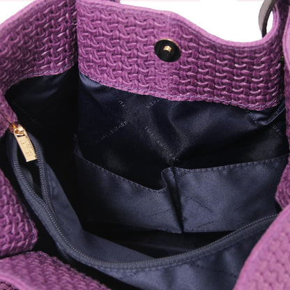 TL KeyLuck – Borsa Shopping in Pelle Stampata Woven | TL141573