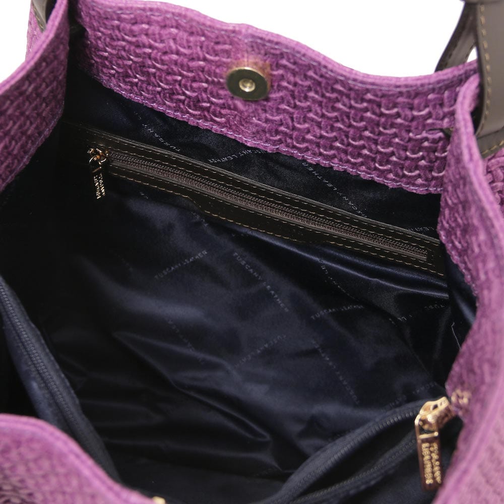 TL KeyLuck – Borsa Shopping in Pelle Stampata Woven | TL141573