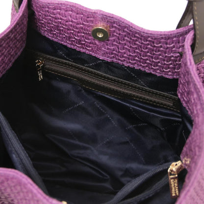 TL KeyLuck – Borsa Shopping in Pelle Stampata Woven | TL141573