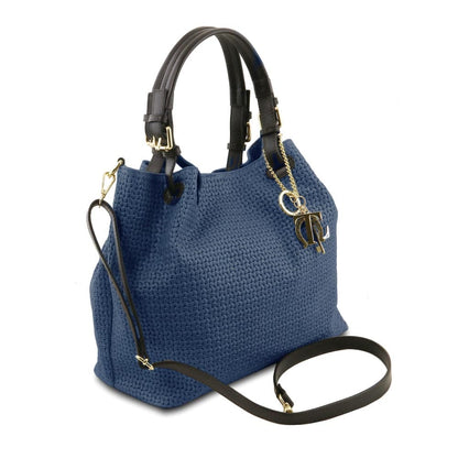 TL KeyLuck – Borsa Shopping in Pelle Stampata Woven | TL141573