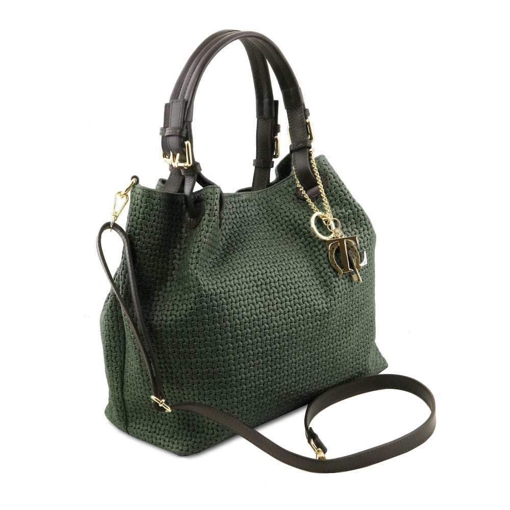 TL KeyLuck – Borsa Shopping in Pelle Stampata Woven | TL141573