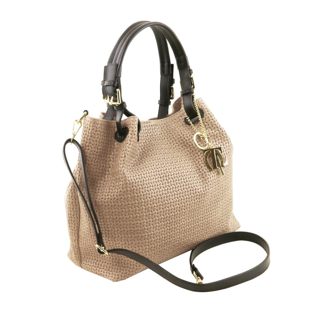 TL KeyLuck – Borsa Shopping in Pelle Stampata Woven | TL141573